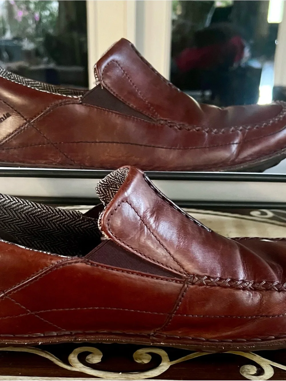 Patagonia Pau Walnut Leather Slip on Loafers